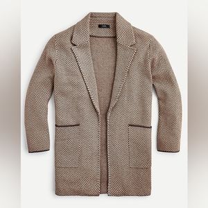 NWT J.Crew Sophie open-front sweater-blazer in chevron XXS